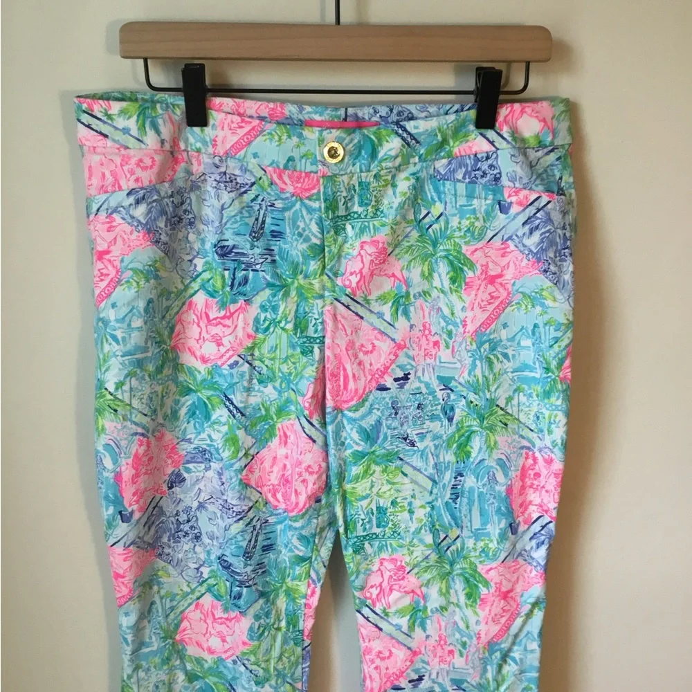 Lilly Pulitzer Kelly Skinny Ankle Pants Bohemian Queen Pattern